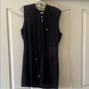 ELLEN WEAVER Elegant Black Sleeveless Dress.Size L